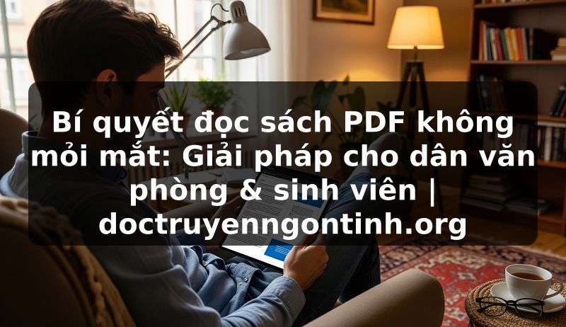 Truyện Tranh Bí quyết đọc sách PDF không mỏi mắt: Giải pháp cho dân văn phòng & sinh viên | doctruyenngontinh.org