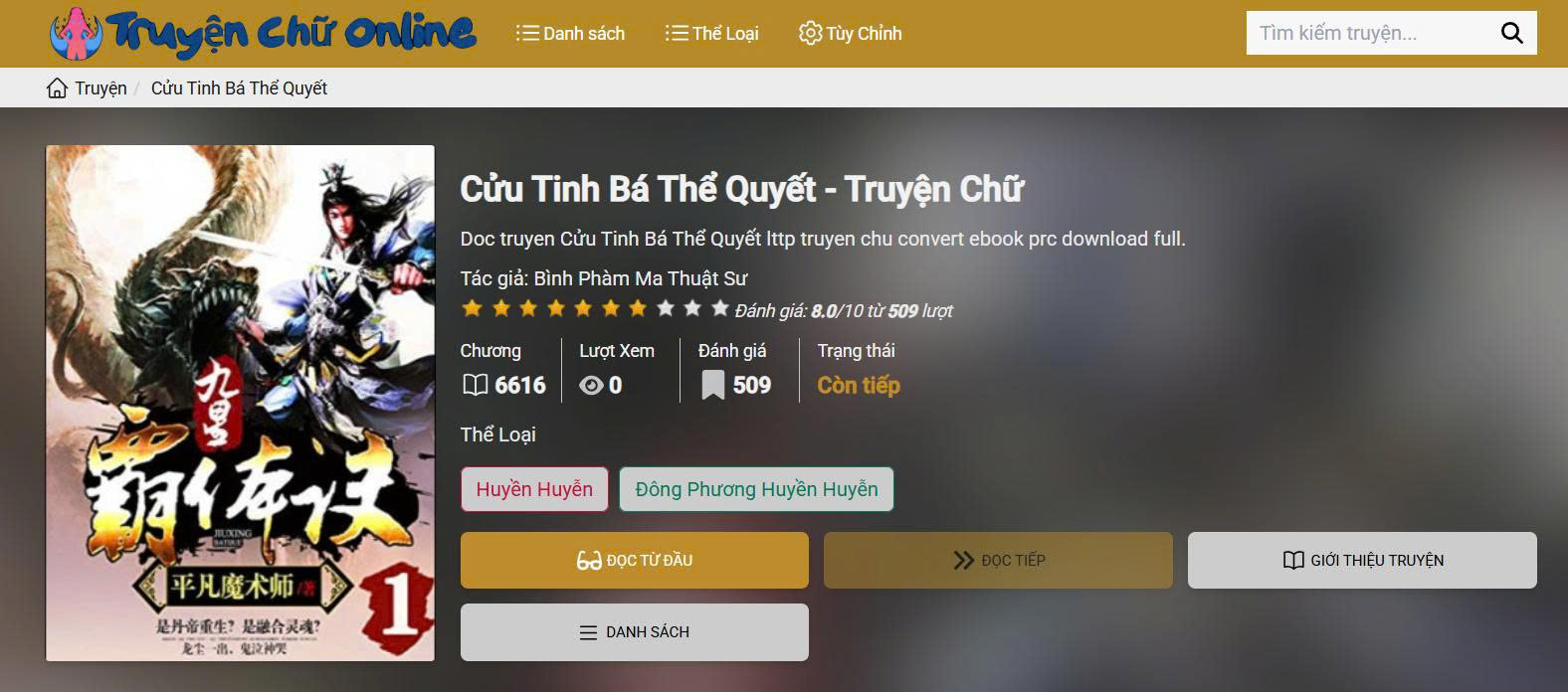 Truyện Tranh Đọc truyện chữ Cửu Tinh Bá Thể Quyết – Khám phá sử thi huyền huyễn đầy kịch tính