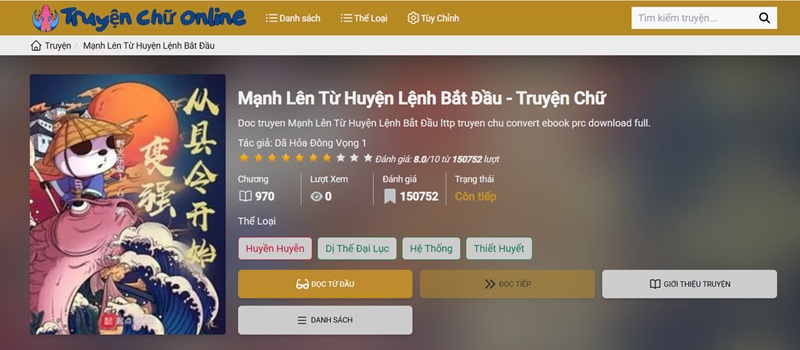 Truyện Tranh Truyện Mạnh Lên Từ Huyện Lệnh Bắt Đầu – Bom Tấn Huyền Huyễn Truyện Chữ Mới Không Thể Bỏ Qua