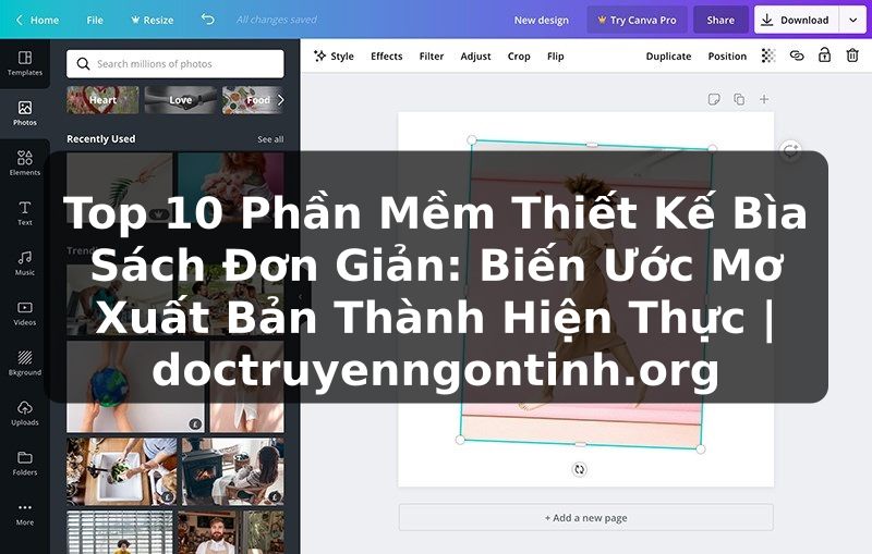 Truyện Tranh Top 10 Phần Mềm Thiết Kế Bìa Sách Đơn Giản: Biến Ước Mơ Xuất Bản Thành Hiện Thực | doctruyenngontinh.org